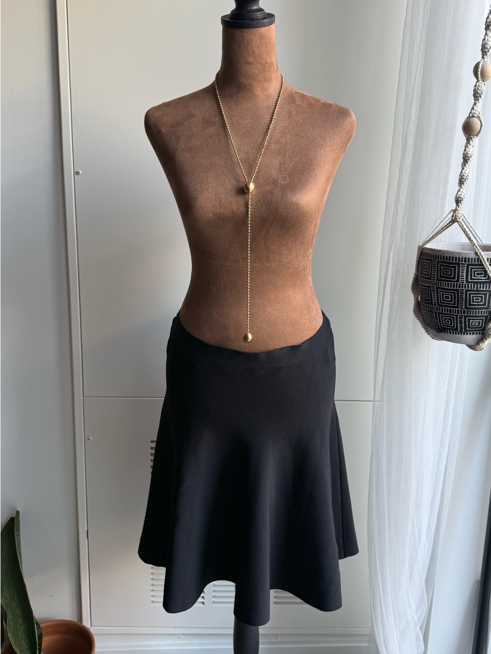 BCBGMaxAzria Black Midi Skirt